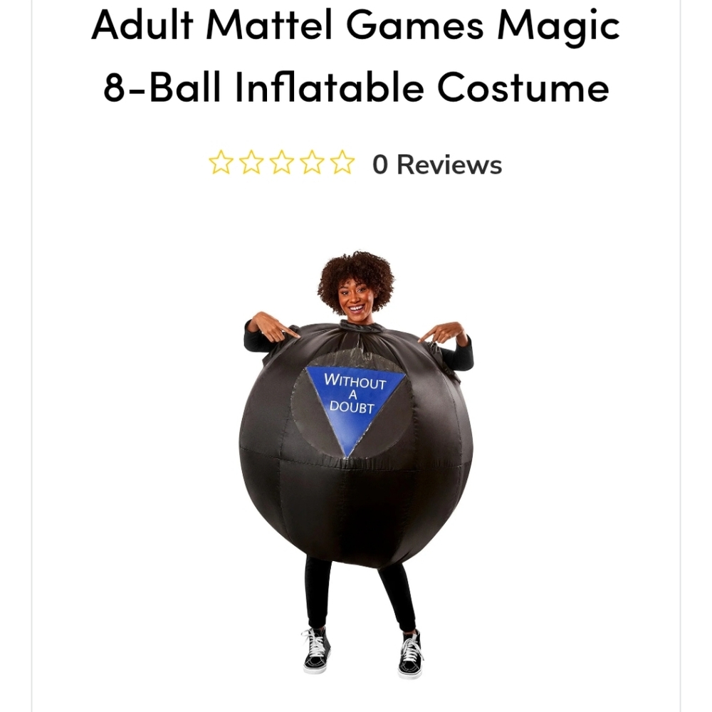 Adult Mattel Games Magic 8 Ball Inflatable Costume